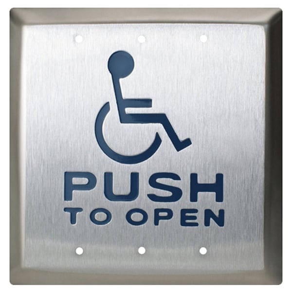 4-1/2-in Square Push Plate Switch, Kinetic Wireless Transmitter, 300' Range, Concealed Screws, SPDT